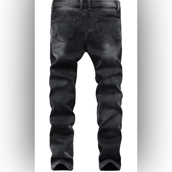 EUC FREDD MARSHALL Boy's Skinny Ripped Distressed Stretch Slim Fit Denim Jeans - Picture 14 of 15